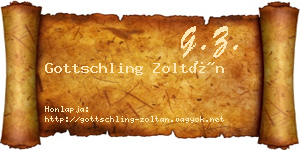 Gottschling Zoltán névjegykártya